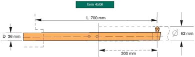 Picture of Reduced Size Arm D=36mm L=380-700mm