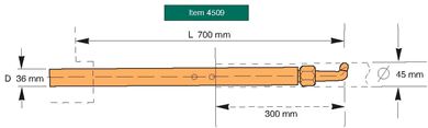 Picture of Reduced Size Arm D=36mm L=380-700mm