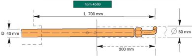 Picture of Reduced Size Arm D=40mm L=380-700mm