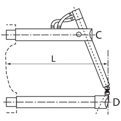 Picture of Ind Sus S/Gun Lower Arm Angled L=190mm            