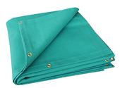 Picture of Canvas Welding Curtain 8' x 6' Green with Eyelets