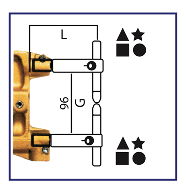 Picture of Arms c/w Electrodes Straight L=107mm (Pair) 18mm