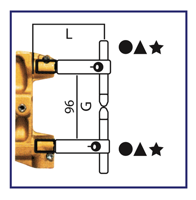 Picture of Arms c/w Electrodes Straight L=382mm (Pair) 18mm