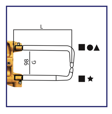 Picture of Arms c/w Electrodes Bent L=107mm (Pair) 18mm