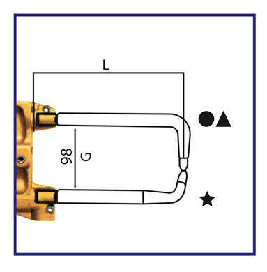 Picture of Arms c/w Electrodes Bent L=330mm (Pair) 18mm