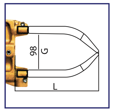 Picture of Special Arms Pincer L=230mm (Pair) 18mm