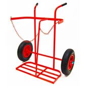 Picture of Twin Oxy/Propane Cylinder Trolley 16" Pneumatic