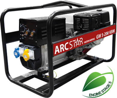 Picture of ArcStar GW5-200 KBM Petrol Welder Generator 200 Amp